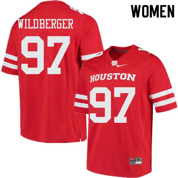 Women #97 Nick Wildberger Houston Cougars College Football Jerseys Sale-Red